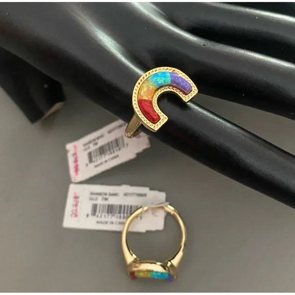 Kendra Scott Rainbow band ring in primary mix - Picture 5 of 7